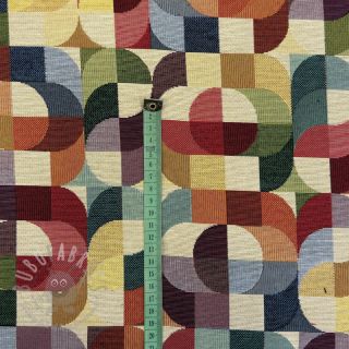 Dekorativno blago GOBELIN PREMIUM Graphic retro shapes