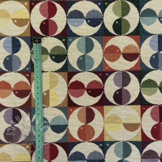 Dekorativno blago GOBELIN PREMIUM Graphic square circle