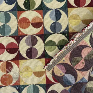 Dekorativno blago GOBELIN PREMIUM Graphic square circle