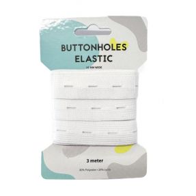 Guma plochá dierková 18 mm white 3 m