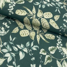 Dekorativna tkanina Plants dark green digital print