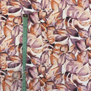 Dekorativno blago Colourable leaves purple digital print