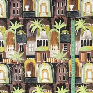 Dekorativno blago Tropical cottages brique digital print