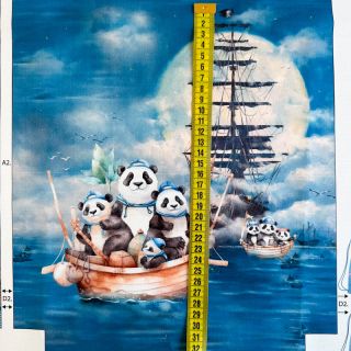 Dekorativna tkanina KIDS BACKPACK Sailor Panda PANEL