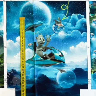 Dekorativno blago KIDS BACKPACK Alien my friend PANEL