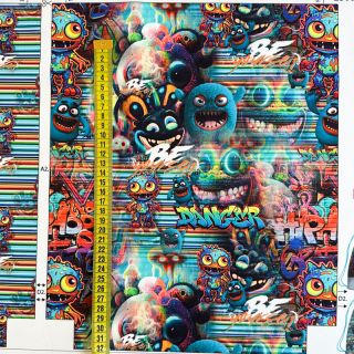 Dekorativna tkanina KIDS BACKPACK HipHop monster PANEL
