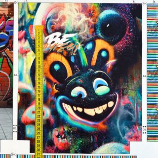 Dekorativna tkanina KIDS BACKPACK HipHop monster PANEL