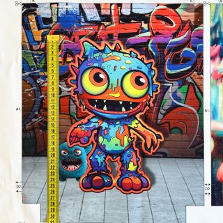 Dekorativna tkanina KIDS BACKPACK HipHop monster PANEL