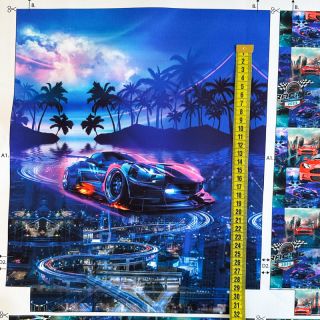 Dekorativna tkanina KIDS BACKPACK Awesome cars PANEL
