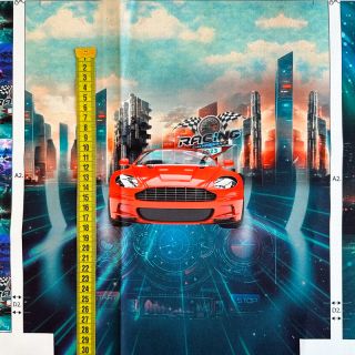 Dekorativna tkanina KIDS BACKPACK Awesome cars PANEL