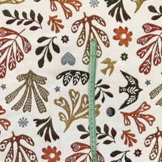 Dekorativno blago jacquard FIGUERAS allover blanc