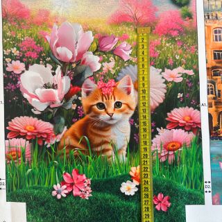 Dekorativna tkanina KIDS BACKPACK Cutie Kitty PANEL