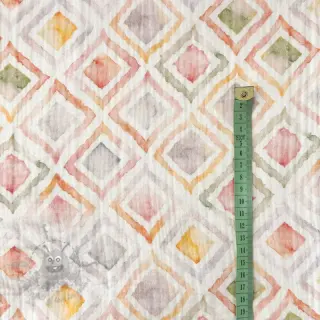 Dvojna gaza/muslin Geo watercolour mauve digital print