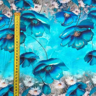 Pletenina Blue love digital print