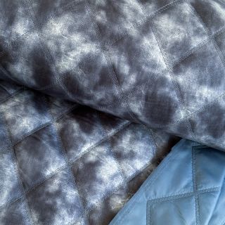 Prešita tkanina Diamond midnight blue