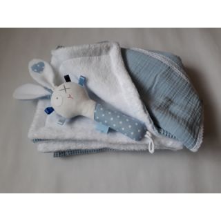 Bombažni vafel tkanja light blue