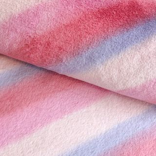 Umetno krzno Rainbow diagonal stripe
