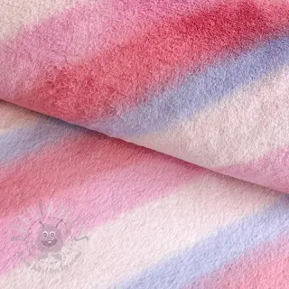 Umetno krzno Rainbow diagonal stripe