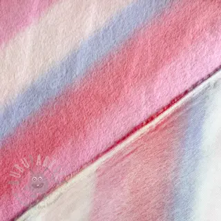 Umetno krzno Rainbow diagonal stripe