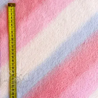 Umetno krzno Rainbow diagonal stripe