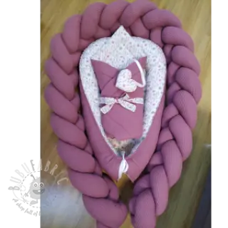 Bombažni vafel tkanja mauve