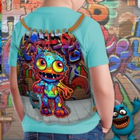 Dekorativna tkanina KIDS BACKPACK HipHop monster PANEL