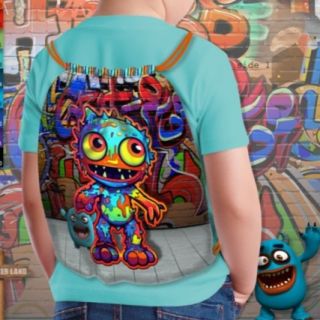 Dekorativna tkanina KIDS BACKPACK HipHop monster PANEL