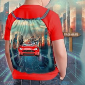 Dekorativna tkanina KIDS BACKPACK Awesome cars PANEL