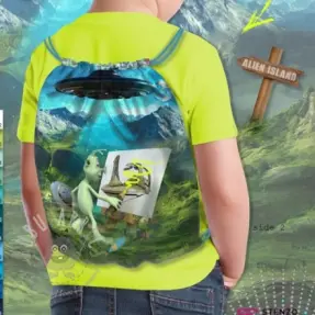 Dekorativno blago KIDS BACKPACK Alien my friend PANEL