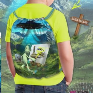 Dekorativna tkanina KIDS BACKPACK Alien my friend PANEL