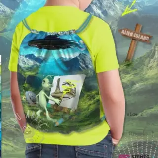 Dekorativno blago KIDS BACKPACK Alien my friend PANEL
