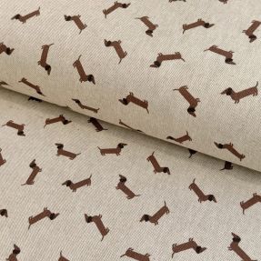 Dekorativna tkanina Linenlook LITTLE DACHSHUND DOG