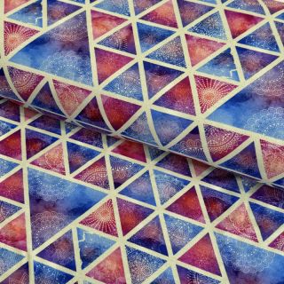 Pletenina VISCOSE LYCRA HEAVY Mandala triangle C digital print