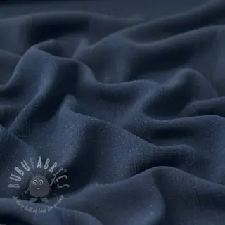 Viskoza z lanom CRINCLE navy