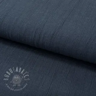 Viskoza z lanom CRINCLE navy