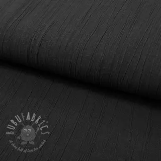 Viskoza z lanom CRINCLE black