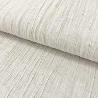 Viskoza z lanom CRINCLE off white