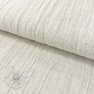 Viskoza z lanom CRINCLE off white