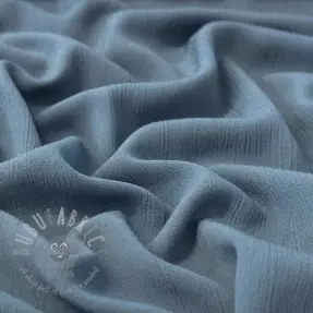 Viskoza z lanom CRINCLE blue shadow