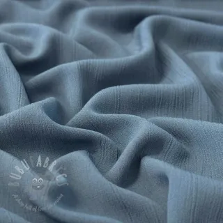 Viskoza z lanom CRINCLE blue shadow