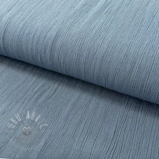 Viskoza z lanom CRINCLE blue shadow