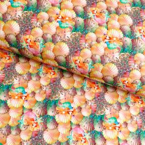 Pletenina Shimmer mermaid gold digital print