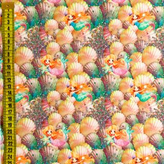 Pletenina Shimmer mermaid gold digital print