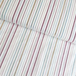 Bombažna tkanina LUREX stripes white
