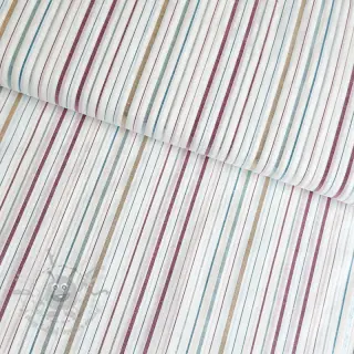 Bombažna tkanina LUREX stripes white