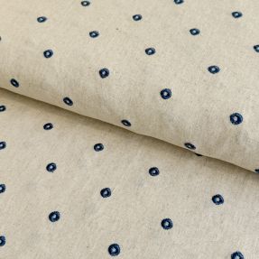 Viskoza z lanom Embroidery square indigo
