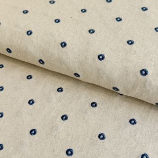 Viskoza z lanom Embroidery square indigo