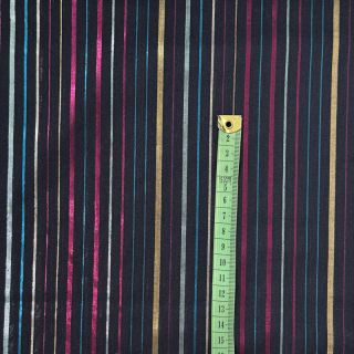 Bombažna tkanina LUREX stripes navy
