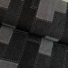JEANS žakard Patchwork vzorec black