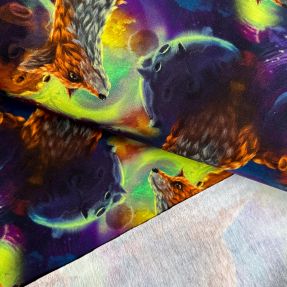 Topla pletenina Fantasy planets digital print